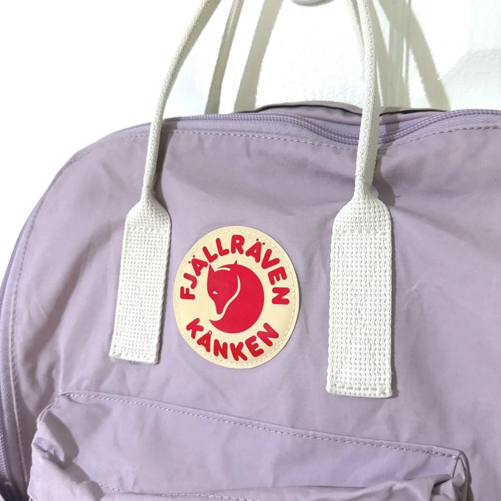 Fjallraven Kanken Classic Backpack Lavender Purple Cream Straps School Bag